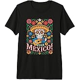 Viva Mexico Mexican Folk Art Mariachi Sugar Skull Premium Tri-Blend T-Shirt