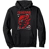 Dark Gothic Black and Red Skull Emo Y2K Grunge Streetwear Pullover Hoodie