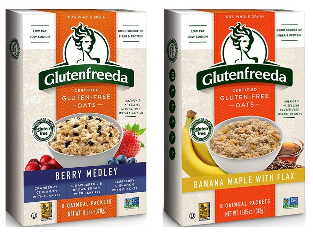 Glutenfreeda Whole Grain GlutenFree Instant Oatmeal 2 Flavor Variety Bundle, (1) each Berry
