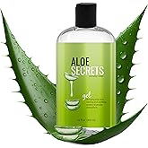 Aloe Vera Gel from freshly cut 100%, Pure Aloe Vera Gel - Big 12oz - HighestQuality, California grown, Vegan - For Face, Skin