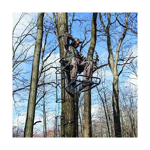 Rivers Edge RE556 Big Foot TearTuff XL Liege, Hebel-Hänger Baumständer mit TearTuff aufklappbarem Netzsitz, übergroße 95… – Bild 3