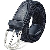 AWAYTR Kids Elastic Braided Belt - Pin Buckle Stretch Golf Baseball Belts for Boys and Girls Aged 4-12 Years