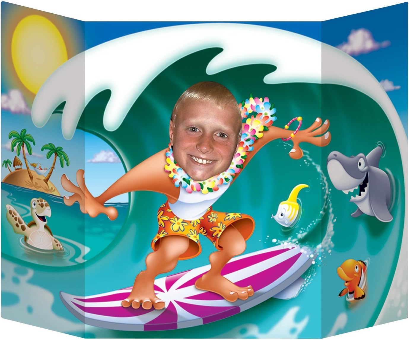 Beistle57998 Summer Surfer Photo Door Banner, Paper, Multicolor