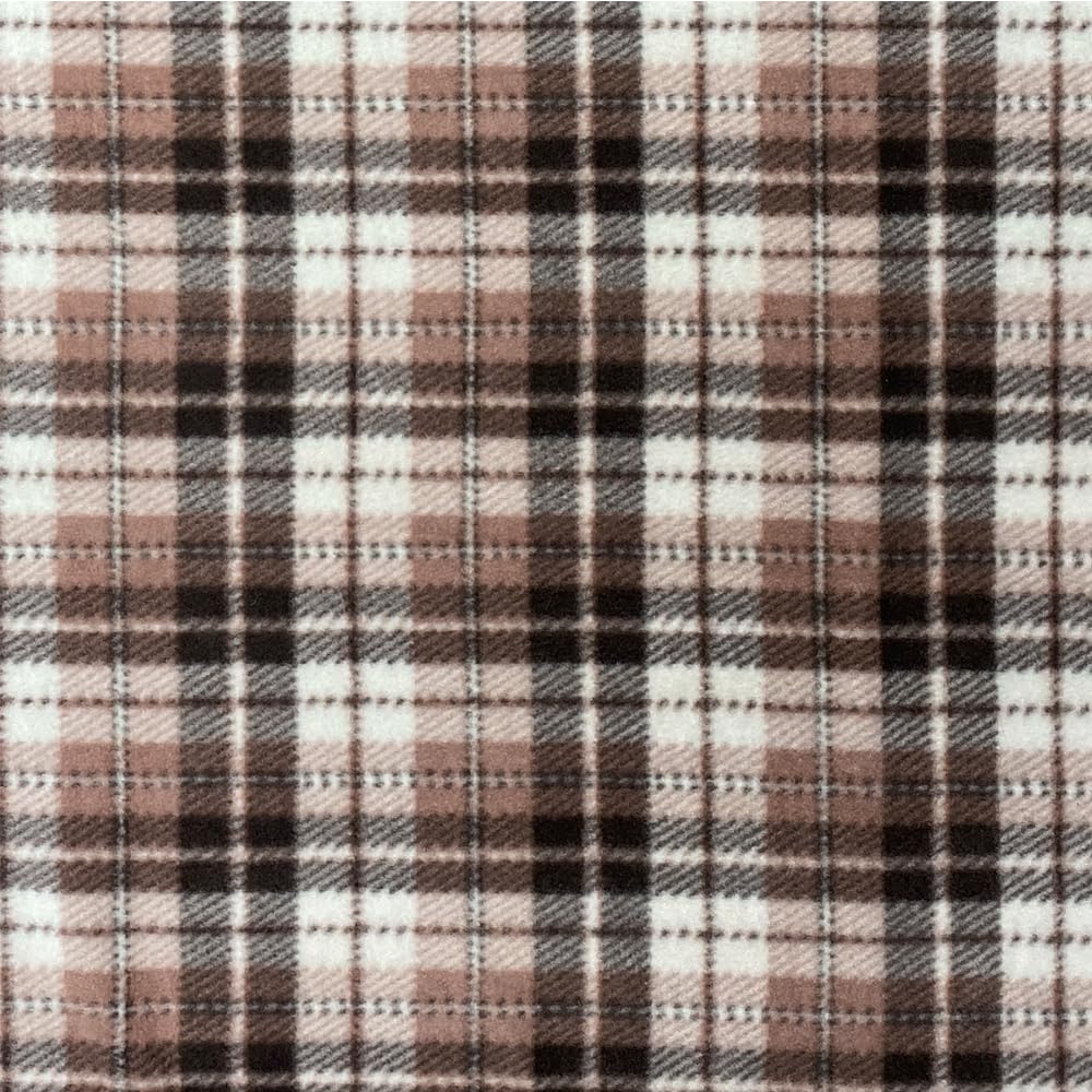 Pico Textiles 2 Yards Bolt - Camel Plaid Fleece