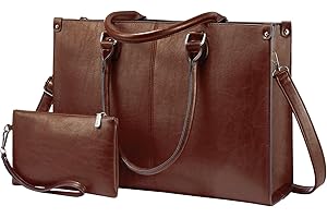 LOVEVOOK Laptop Bag for Women, 15.6 inch Laptop Tote Bag Vintage Work Bags for Women Computer Bag Office Briefcase Handbag
