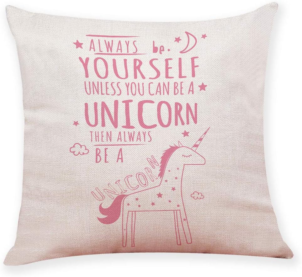 Amazon Com Yuzi N Unicorn Inspirational Quotes Pillow Covers