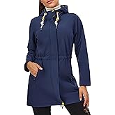 ATLASLAVA Women's Fleece Jacket Long Soft Shell Insulated Warm Winter Coat Waterproof Windbreaker Hood Parka