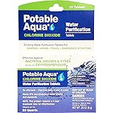Potable Aqua Chlorine Dioxide Water Purification Tablets - 20 Count