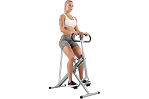 Sunny Health & Fitness Smart Row-N-Ride Squat Assist Trainer, Home Gym Foldable Training Machine for Arm, Glute & Leg Workout