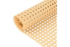 RESLLOWE Upgraded Plastic Rattan Webbing, 16"x40" inches DIY Handwoven Synthetic Poly Rattan, Wicker Cane Rattan Webbing for Home Decor Projects Furniture Caning Chairs Cabinets Beds