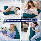Rohi Orthopaedic V Pillow with Pillowcase Teal Anti-Allergy Hollowfibre Support view 6