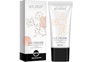 NIFEISHI CC Cream, CC Cream Self Adjusting for Mature Skin, Super Active Skin Tone Adjusting CC Cream Foundation with SPF 50 for Face and Body Color Correcting
