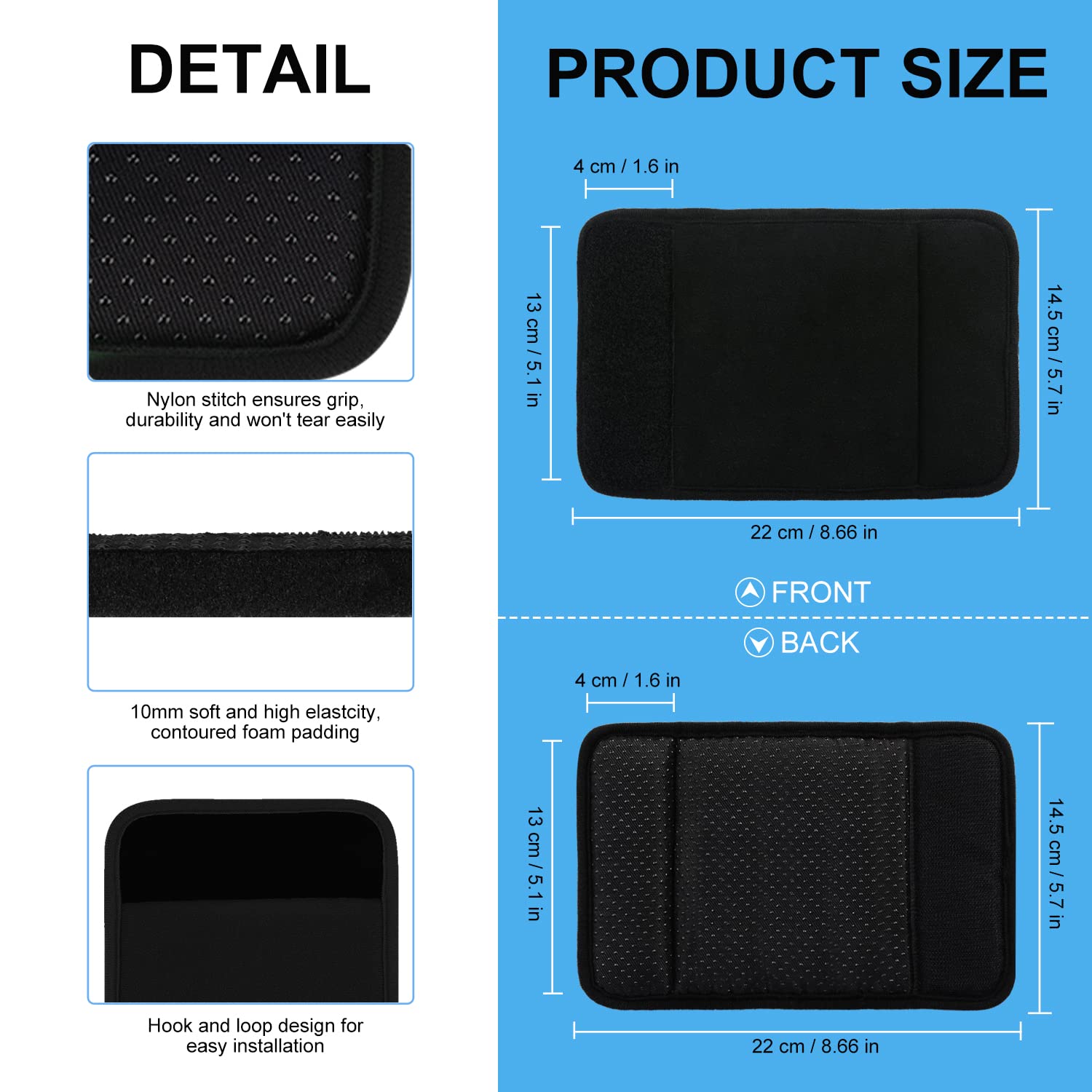 supregear Walker Grips (2 Pack), Soft Padded Hand Covers, Non-Slip Comfortable Cushion Padding for Folding Walker Handle, Moisture Wicking Mobility Accessory