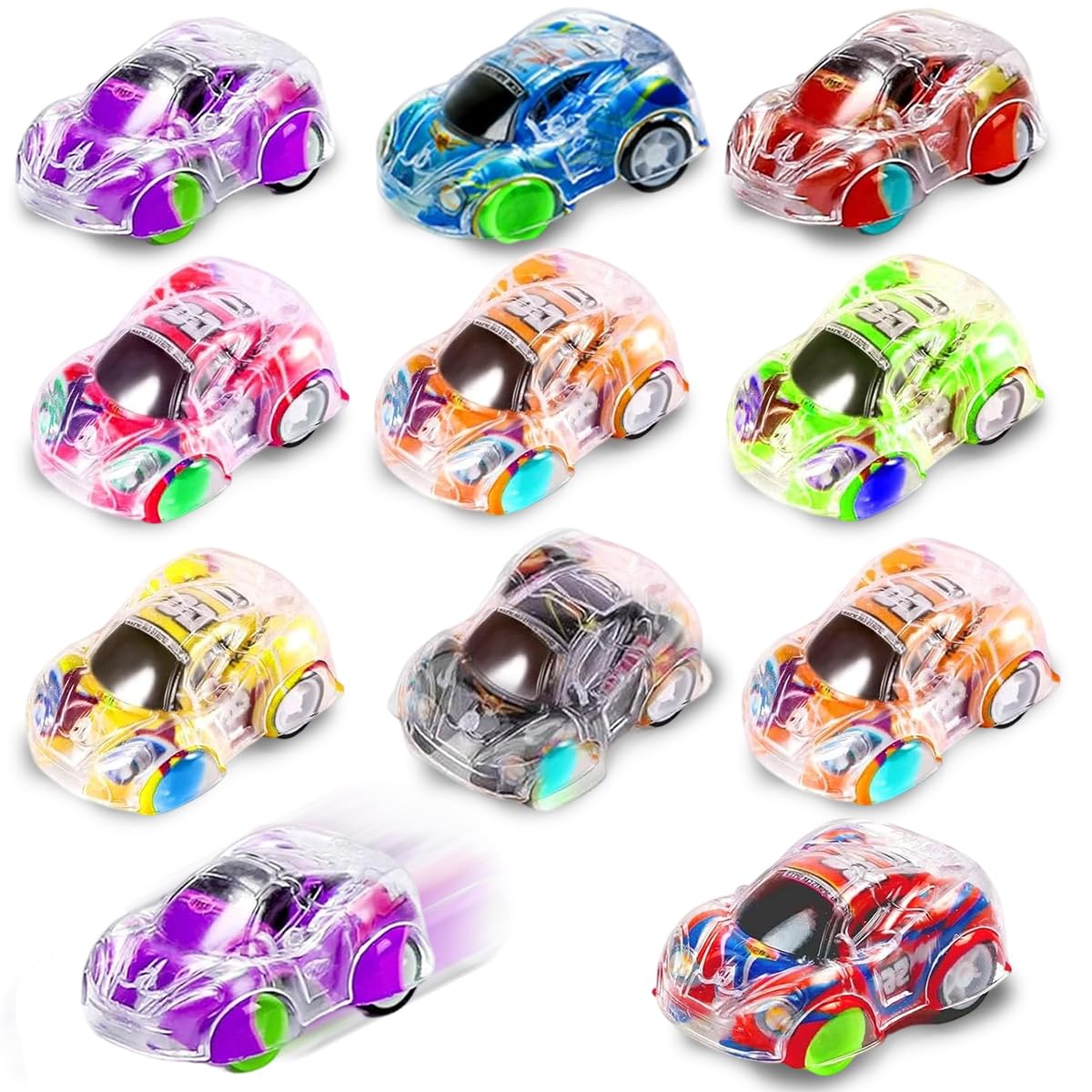 VorPrillynt Pull Back Cars, 12PCS Mini Toy Cars, Party Bag Fillers, Small Racing Vehicles, Mini Push and Go Car Toy, Party Favours & Stocking Fillers, for 3+ Year Old Toddlers