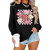 NEWWEN Valentines Sweatshirt for Women Teacher Valentine Shirts You Are Love Heart Long Sleeve Shirt Valentine Gift Tops