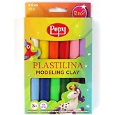 Pepy Plastilina Reusable and Non-Drying Modeling Clay; Box of 12-Color Sticks, 0.8 Ounce Each, Perfect for Arts and Crafts Projects