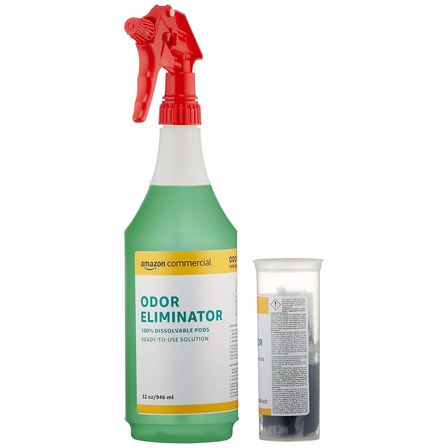 Commercial Dissolvable Odor Eliminator Kit with 12 Refill Pacs: Industrial & Scientific