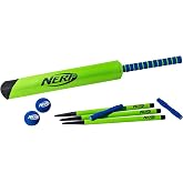 NERF Foam Cricket Starter Set - 30" Bat + Balls + Wickets | Complete Starter Kit, Includes Balls + Stumps, Comfort Grip Handle, Indoor + Outdoor Play, Kids + Adults