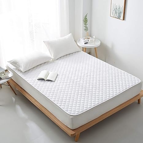 Amazon ベッドパッド 敷きふとん マットレスカバー シングル セミダブル クイーン キングサイズ ゴムバンド付き 敷きパッド 柔らか ふんわり 吸湿性 速乾性 快適 中綿 キルティング キルト 新生活 寮生活 ベッドパッド 敷きパッド オンライン通販