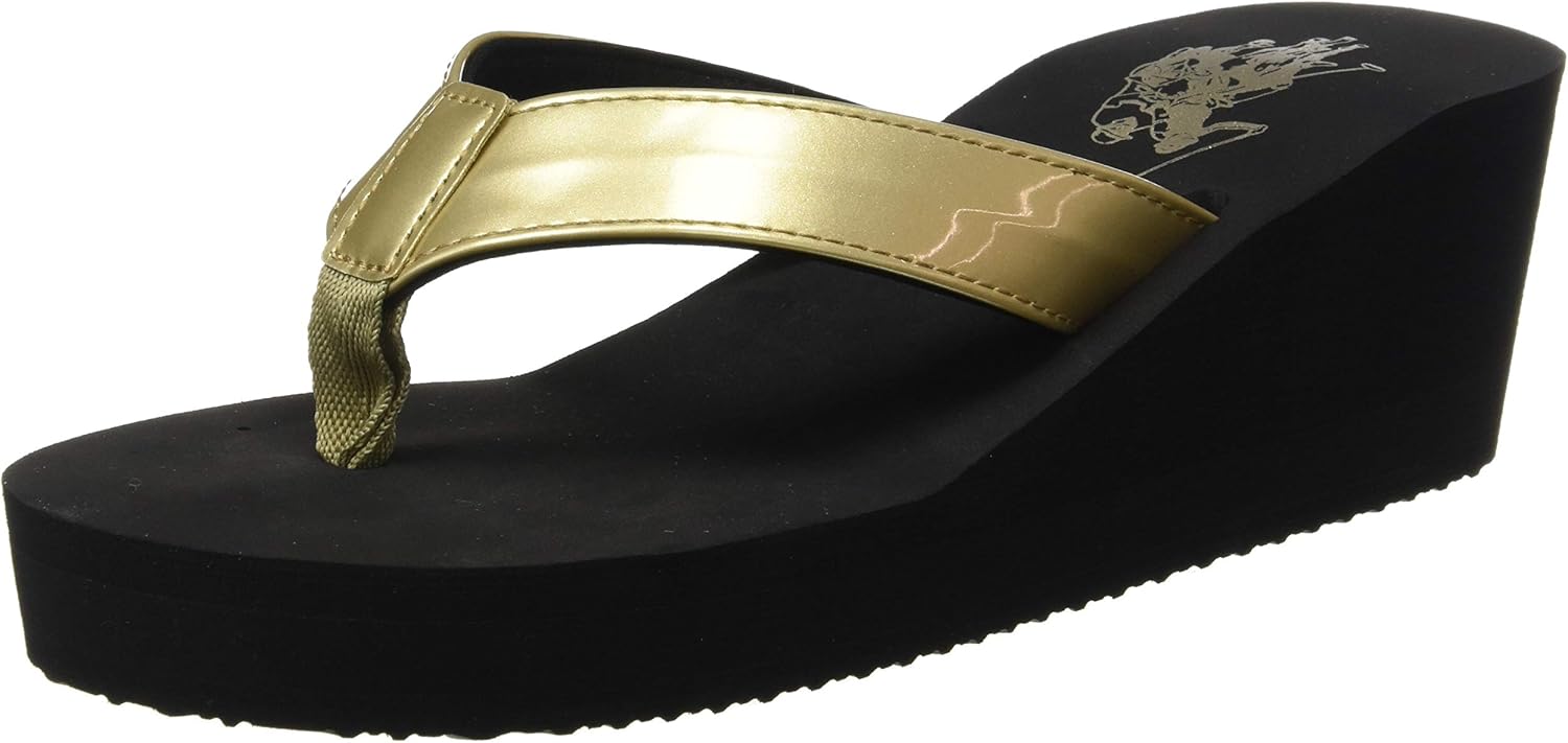 Beverly Hills Polo Club - Beverly Hills Polo Club Zebra Glitter Women's Flip Flop Sandal Thong 