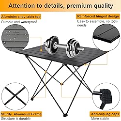 Audoyon Portable Camping Table Folding Ultralight