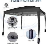 mcc direct Pop-up Gazebo 3m x 3m with Sides 4 Weight Bags Silver Lining view 5
