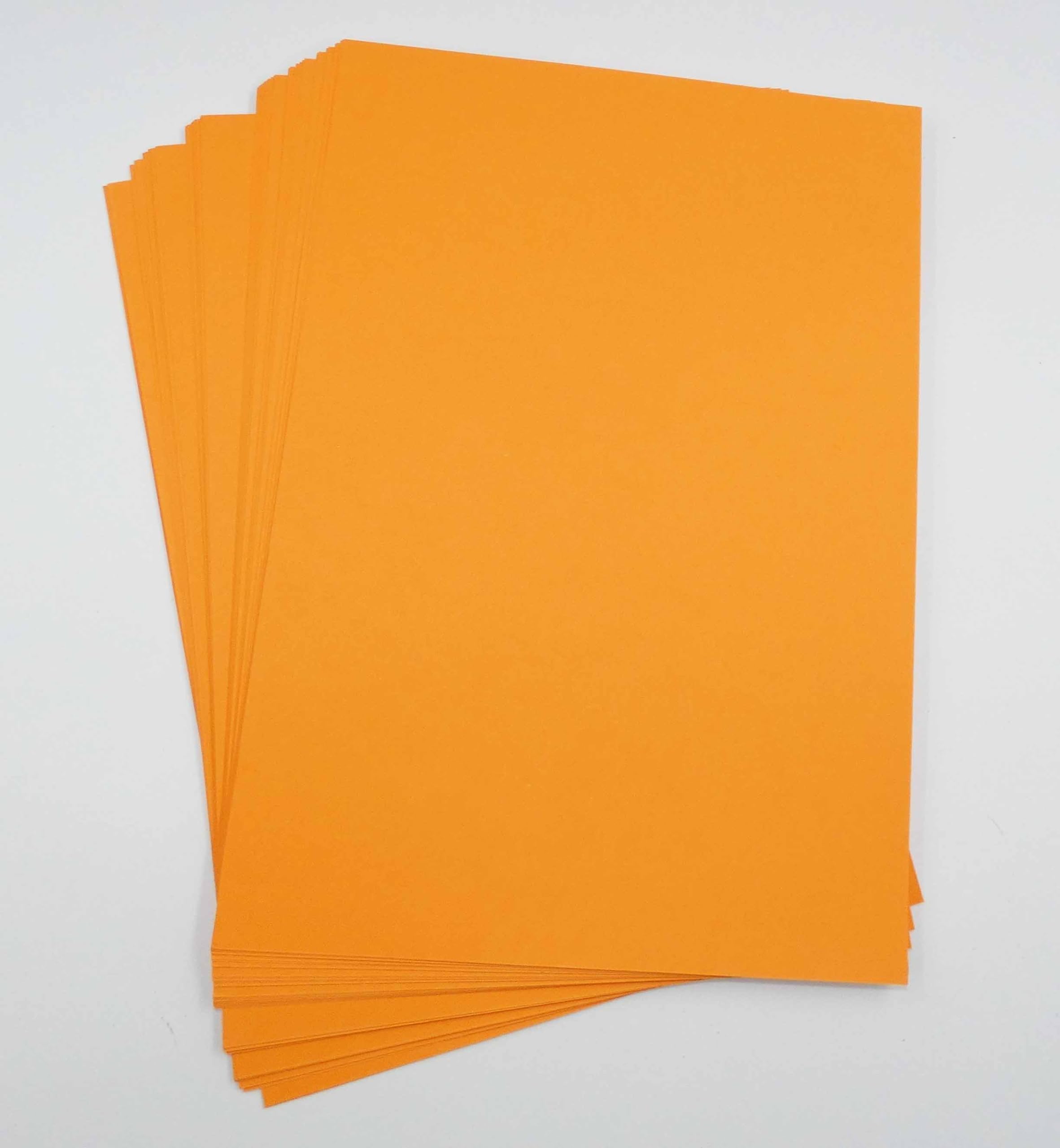 Sixstore A4 Coloured Paper, Card 50 Sheets Assorted Colours, Real 200GSM, Crafting and Decoratin, Art Paper (297 x 210mm) (Orange)