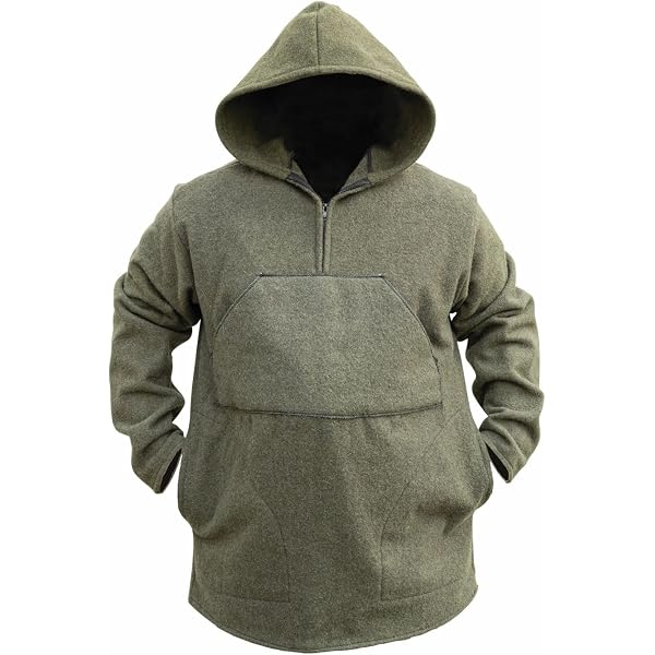 Amazon.com: C.H. KADEL Spartan Wool OD Anorak Jacket With Hood