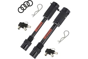 AC-DK Trailer Hitch Lock Pin Set, 5/8" and 1/2" Extra Long 3-1/2" Span for Class I,II,III,IV,V Hitches, with 2 Safety Clips, 