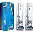 H!Fiber 1.25G Single Mode SFP LC Module, 1000Base-LX/LH Fiber Transceiver for Ubiquiti UF-SM-1G,Mikrotik, Intel, Netgear AGM732F, D-Link and More (SMF,1310nm,20km,DDM) 2 Pack