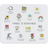 TNUW Mental Health Awareness Daily Reminder Inspirational Quotes Mouse Pad 9.4 X 7.9 Inch, Motivational Non-Slip Rubber Mat Mousepad for Desk Decor, Office Supplies Gift for Computer Laptop Women Men