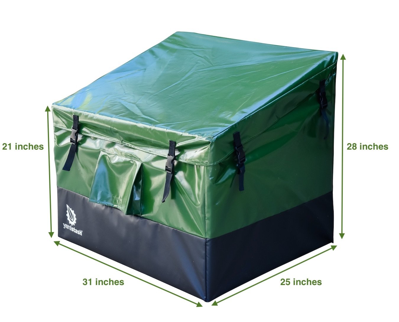 YardStash YSSB02 Outdoor Storage Deck Box Medium, Green