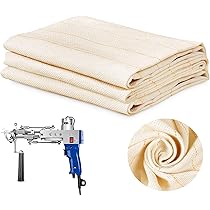 Toile De Jute Tissu Tufting Aomdom 2m X 1,5m - Toile Primaire Avec Lignes Guidage - Pour Pistolet à Tufting Tufting Tissus