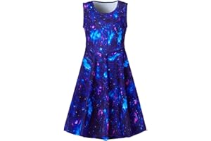 BFUSTYLE Girls Print Dress Sleeveless Casual Floral Sundress for Girl 4-15 Years