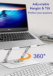 Swivel Laptop Stand for Desk, Adjustable Laptop