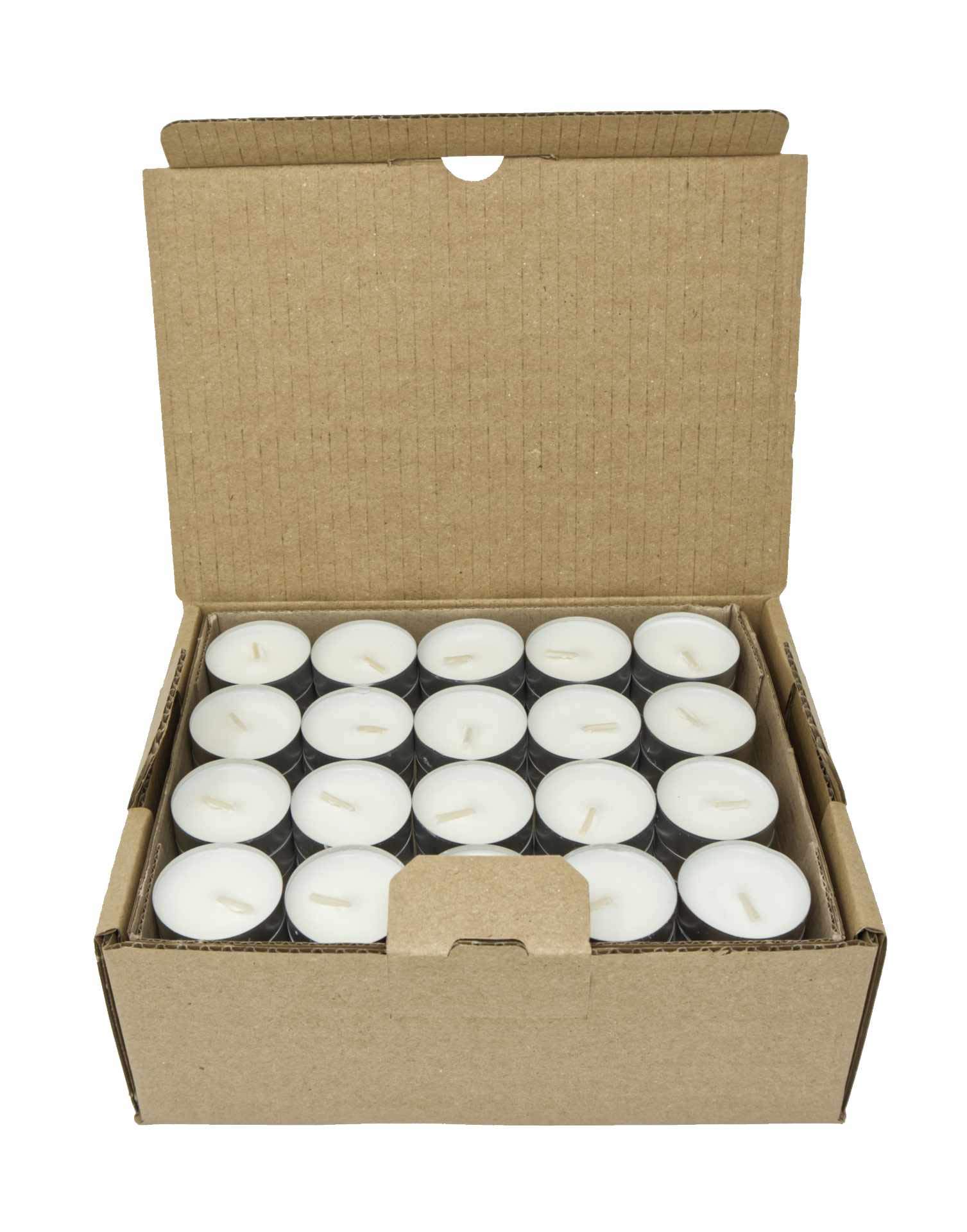 Coraz Home - Pack of 80 Natural Tealights – 8-Hour Burn Time Each Tea Light – 100% Soy White Wax – in Aluminium Cup Candles Friendly to The Environment – Lead & Paraffin & Plastic Free