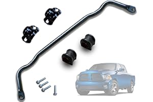 TOPJUM Upgraded Front Stabilizer Suspension Bar 55398938AC with Bushing Retainer & Hex Head Screw Front Sway Bar Compatible with 2009-2010 Ram 1500, Ram 1500 2011-2018 2019-2022, Ram 1500 Classic 4WD