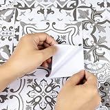 Hode Tile Stickers 24pc 15x15cm Moroccan Grey White PVC Waterproof Self Adhesive view 8