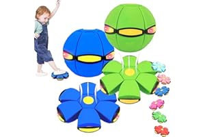 Magic Ball - Magic Bouncing Ball for Kids,Pop Up Bouncy Balls Toy with Lights,Parent-Child Interaction (Green+Blue)