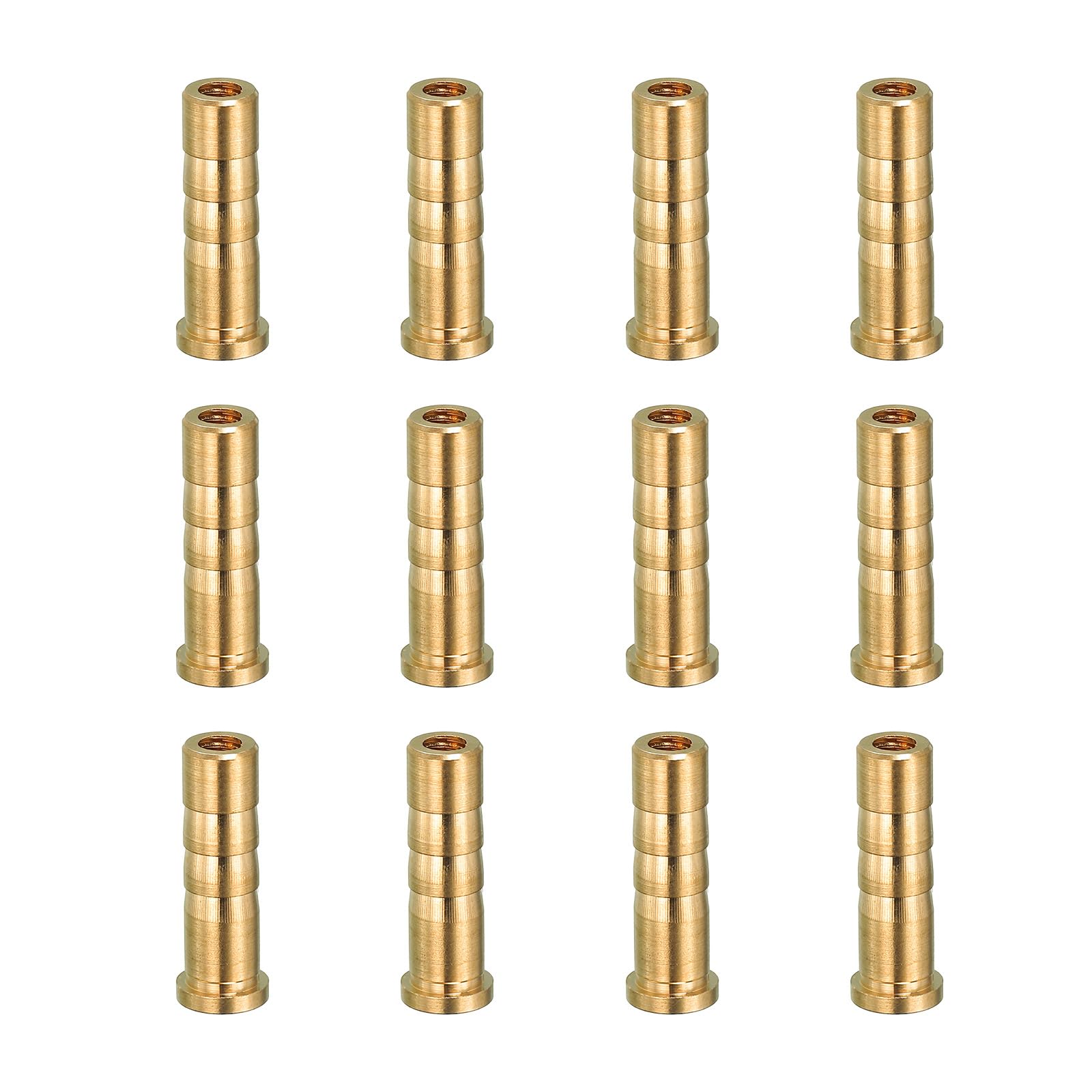 PATIKIL 38 Grain Archery Arrow Brass Insert, 12 Packs Insert Screw Copper Brass Arrow for .244/6.2mm Carbon Arrows