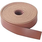CDY Soft Brown Faux Leather Strap: 1 Inch Wide 200 Inches Long Leather Strip 2mm for DIY Craft Projects Thick Very Suitable for Traction Ropes Bag Straps (Brown)
