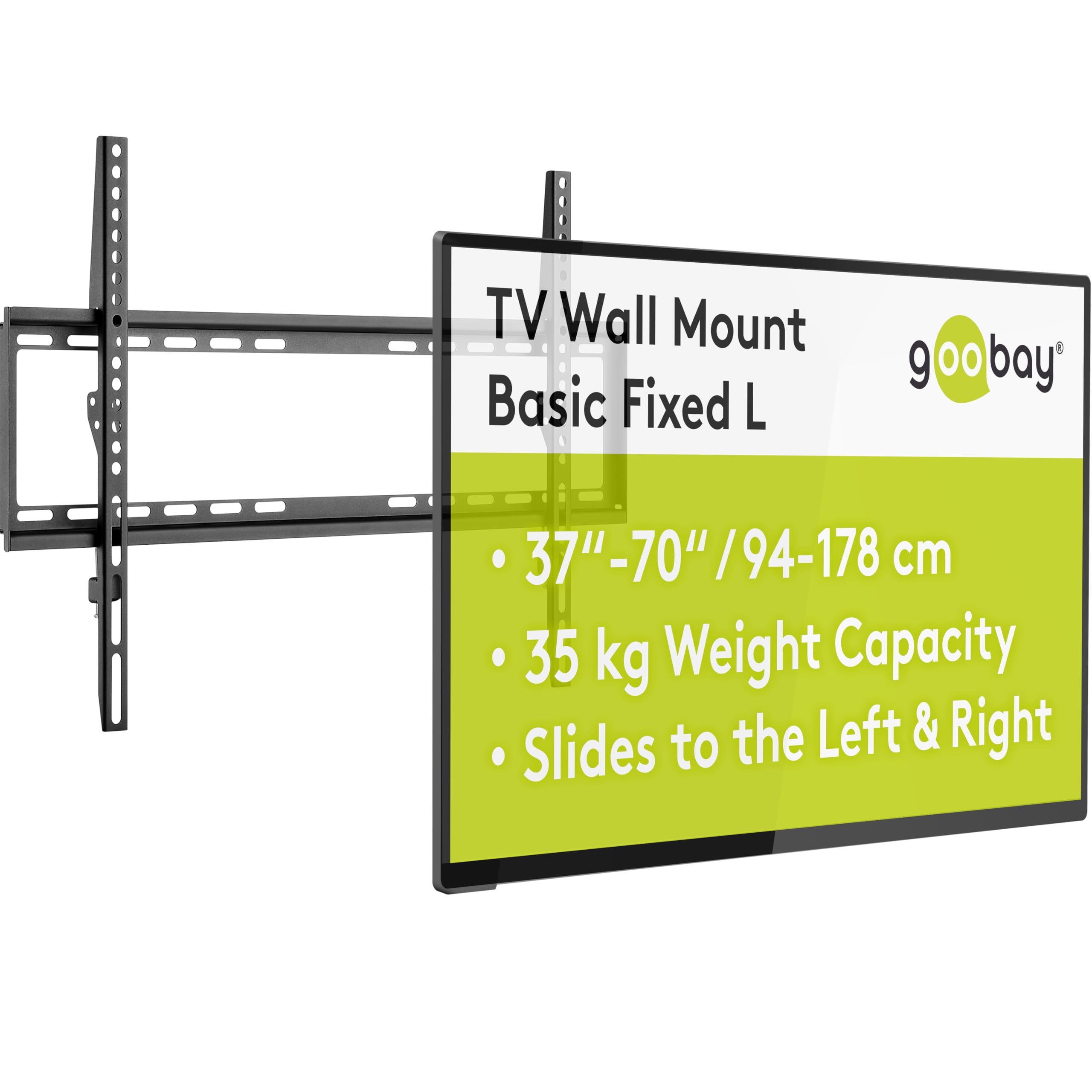 Goobay Brateck 49732 - Wall mount for large TVs (37 to 70 "up to 35 kg, VESA 600 x 400)