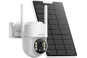 Camcamp Security Cameras Wireless Outdoor, Solar Powered Wireless Security Camera System, 2K PTZ, Color Night Vision, PIR Motion Detection, App Alert, 2-Way Talk, IP66 Waterproof