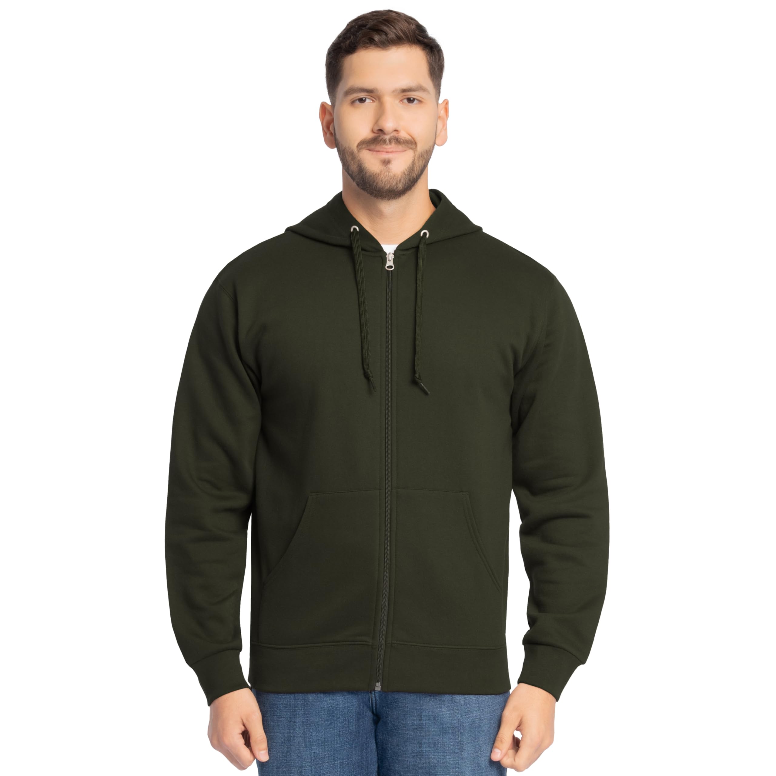 Fruit of the Loom Eversoft Fleece Full Zip Hoodie Sweatshirt