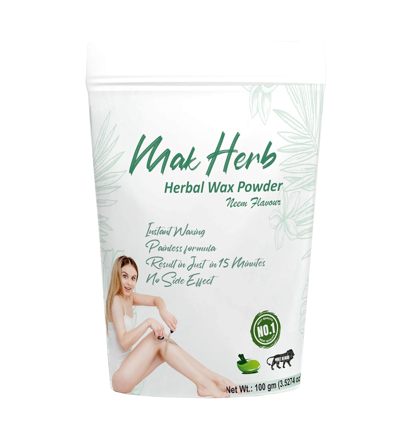 Mak Enterprise Herbal Hair Removal Wax Powder ( Kneem Flavour) Amazon