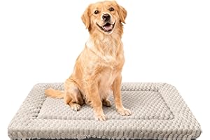SUNSHE Dog Bed Mat,Reversible & Ultra Soft Kennel Pad-Machine Washable Pet Bed for Dogs & Cats-All-Weather Crate Liner for Crates,Carriers & Travel (Light Gray, 30" L x 20" W x 1.5" Th)