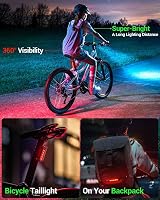 Victoper Bike Lights Front and Back 2025 Upgrade USB Rechargeable IPX4 view 6