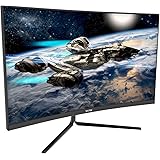 VIOTEK GNV27DB 27-Inch Curved QHD Gaming Monitor | 144Hz 2560x1440p 1ms (OD) | 1500R Curvature, G-Sync-Ready FreeSync | DP, 3
