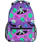 Astronauts Alien Space Backpacks for Girls Boys School Backpack Cute Kids Bookbag 3rd 4th 5th Grade Elementary Students Daypacks Travel Laptop Shoulder Bag