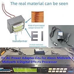 Fesasn 9V AC Power Adapter Fits for Alesis Midiverb